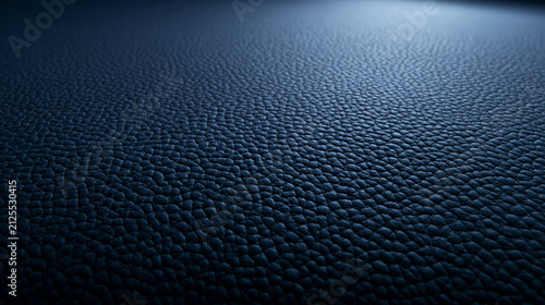 Dark Blue Textured Leather Surface Close Up