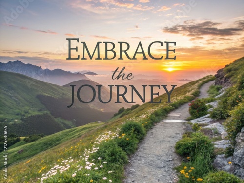 Embrace the Journey: Sunrise Over Winding Mountain Path