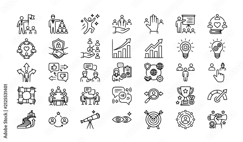 Fototapeta premium set of vector icons