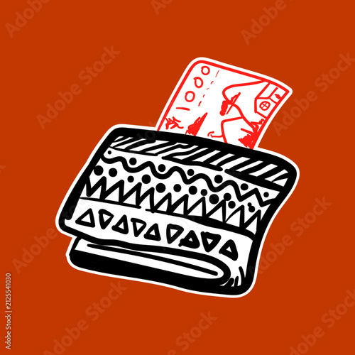 Illustration of a wallet money