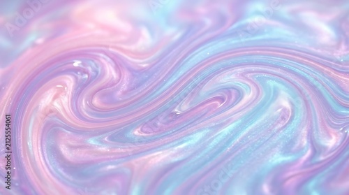 Beautiful abstract holographic liquid marble texture with pastel pink and purple