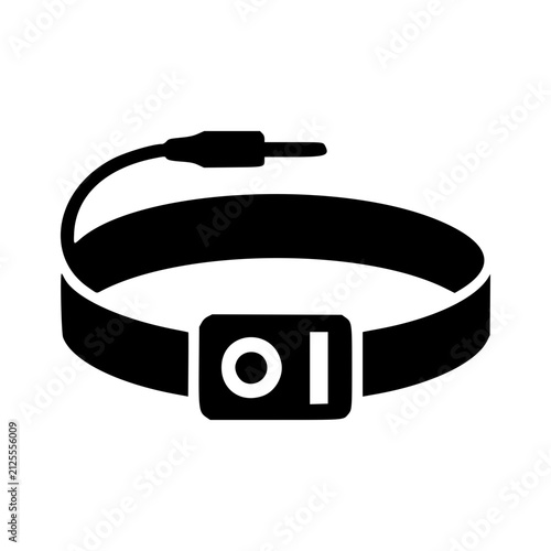 ESD Wristband Flat Icon, Anti Static Safety Electronics Vector