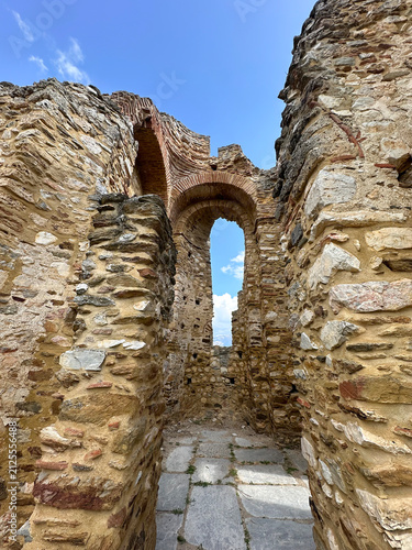 The Basilica of Saint Achillius located on Agios Achillios island in Greece