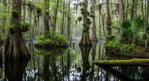 Obraz na płótnie Swamp forest landscape