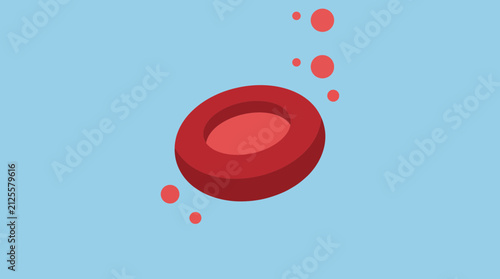 Fotografie Human Red Blood Cell Illustration