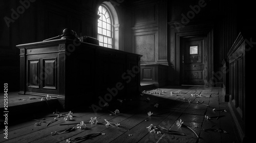 Gloomy Prison Courtroom