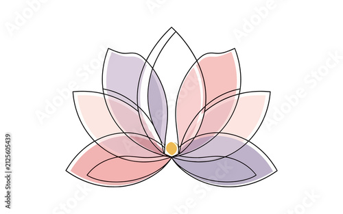 Minimalist Lotus Flower Vector Illustration