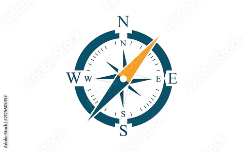 Konstfotografi Nautical Compass Rose Vector Illustration