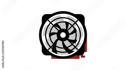 Принти на полотні Computer Fan Icon for Graphics Card Cooling System