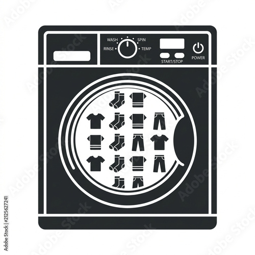 washing machine vector illustration