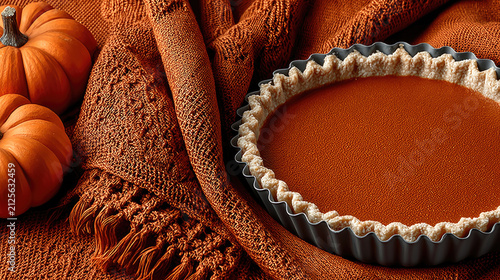 Delicious Homemade Pumpkin Pie Ready for Autumn Celebration.
