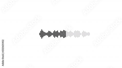 Audio voice message animation with alpha channel ,Playing record voice message , Voice message, Speech waves animation 0n Transparent Background in 4K.

