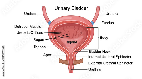фотографія Anatomical Illustration of the Urinary Bladder