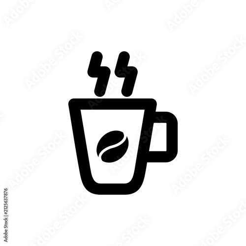 Modern coffee cup icon collection featuring minimalist mug and takeaway coffee symbols. Perfect for cafe branding, restaurant menus, coffee shop apps, beverage packaging, UI design, websites, mobile a