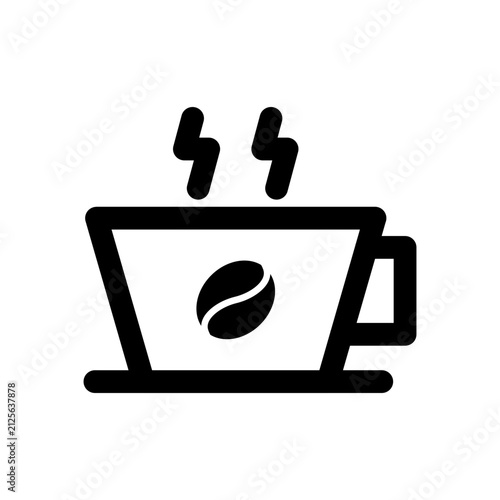 Modern coffee cup icon collection featuring minimalist mug and takeaway coffee symbols. Perfect for cafe branding, restaurant menus, coffee shop apps, beverage packaging, UI design, websites, mobile a