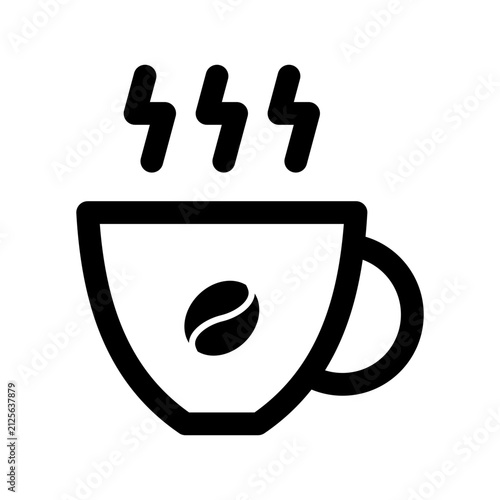 Modern coffee cup icon collection featuring minimalist mug and takeaway coffee symbols. Perfect for cafe branding, restaurant menus, coffee shop apps, beverage packaging, UI design, websites, mobile a