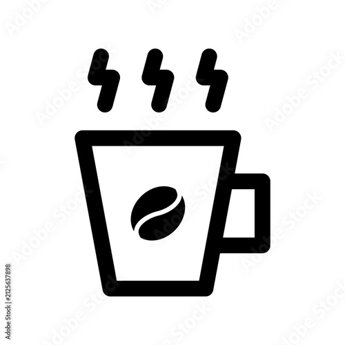 Modern coffee cup icon collection featuring minimalist mug and takeaway coffee symbols. Perfect for cafe branding, restaurant menus, coffee shop apps, beverage packaging, UI design, websites, mobile a