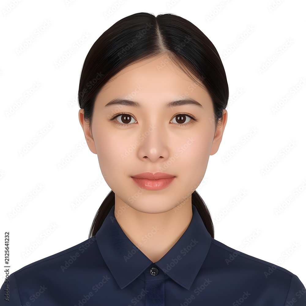 © Joseph - Portrait of a young Thai woman. Professional headshot for ID or corporate profile.