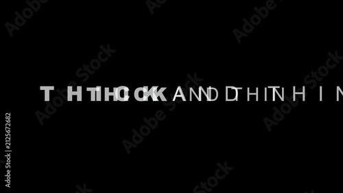 Modern Thick Thin Minimalist Typography Title