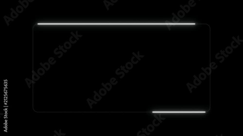 Glowing White Laser Neon Frame Border Loop