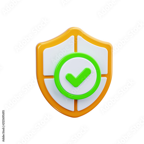 shield 3d render icons