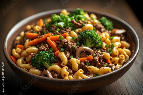 bowl of macaroni chinois (chinese macaroni)