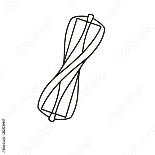 Abstract geometric shape with black lines