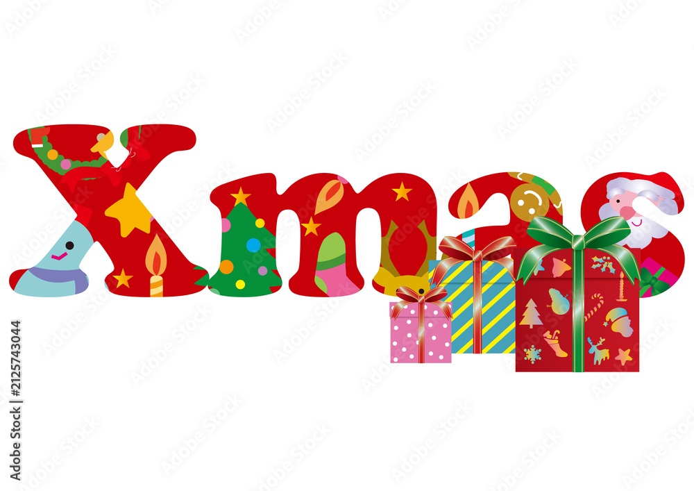 Fototapeta premium クリスマスのタイポグラフィ 