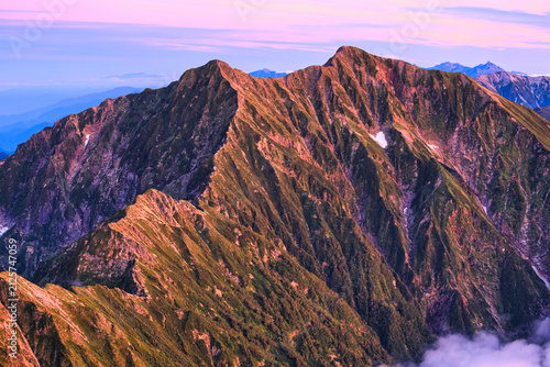北アルプスの鹿島槍ヶ岳