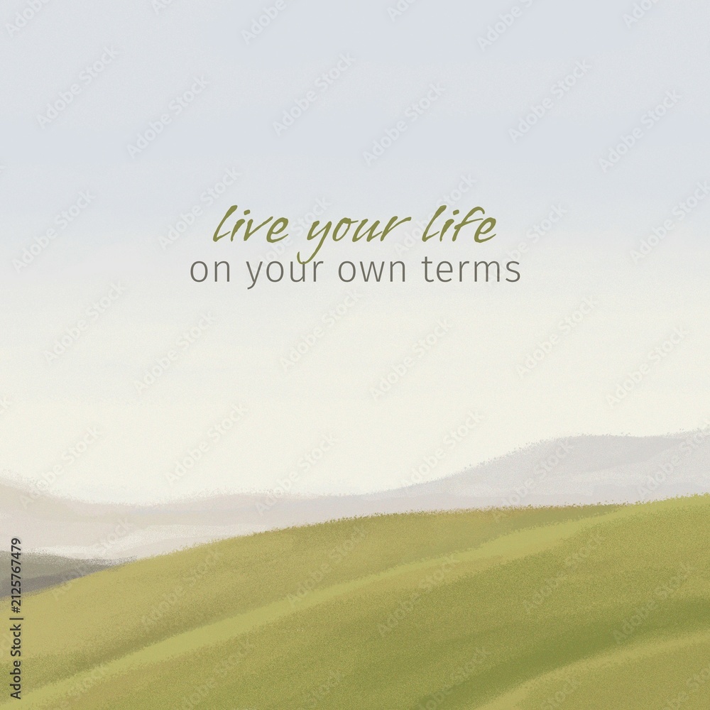 Obraz premium Aesthetic positivity quote Instagram post template