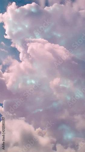 A Beautiful Transformation of Clouds in the Sky: Captivating Changes in Light and Color from Morning to Noon