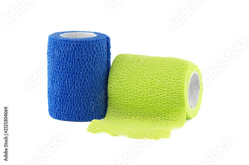 Obraz na płótnie Colorful self-adhesive bandages for versatile use in medical applications