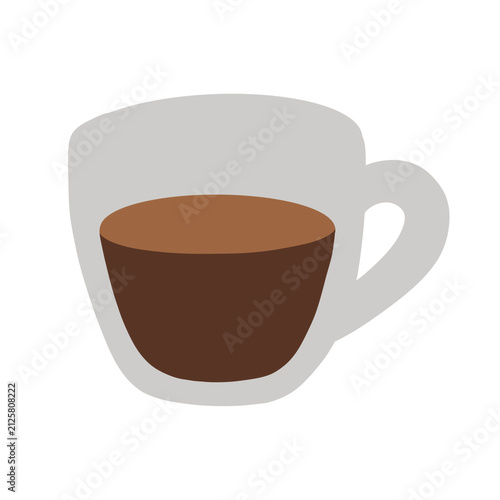 Obraz na płótnie Hand drawn espresso shot in small cup illustration isolated on white background