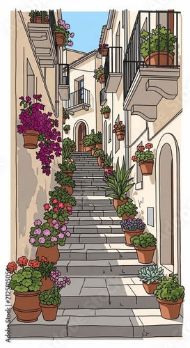 Sun-Kissed Ascent of Blossoms
