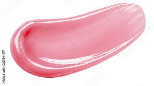 Pink cosmetic gel smear lip gloss swatch beauty texture skincare product glossy makeup isolated on white