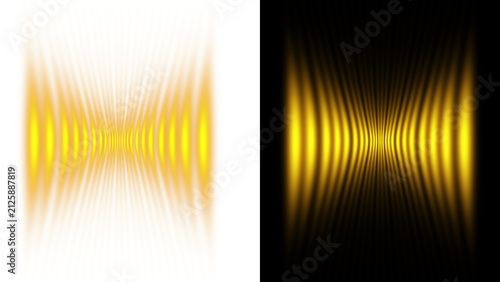 Golden Light Wave Rays Effect Overlay PNG