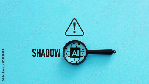 Shadow AI in the Workplace Concept with Unauthorized Artificial Intelligence Tools Used by Employees Outside Corporate Governance Creating Security Privacy Compliance and Data Protection Risks