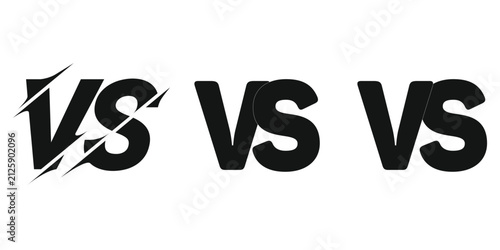Quadro su tela VS Versus Symbol Vector Set for Sports Match, Battle Poster, Gaming Competition