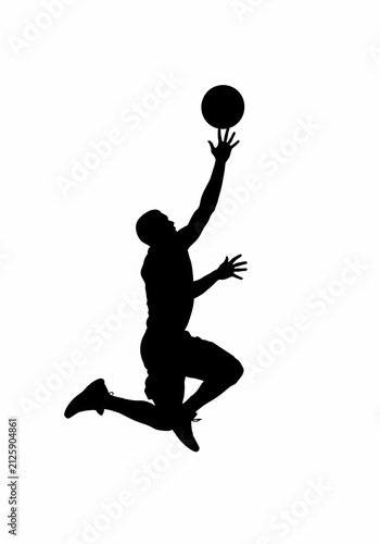 Silhouette Slam Dunk: Ascending to the Hoop