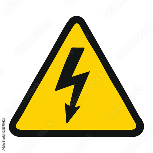 Canvastavla High voltage warning sign vector illustration