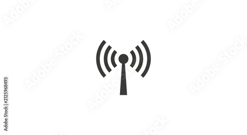 Wireless network signal icon symbol.