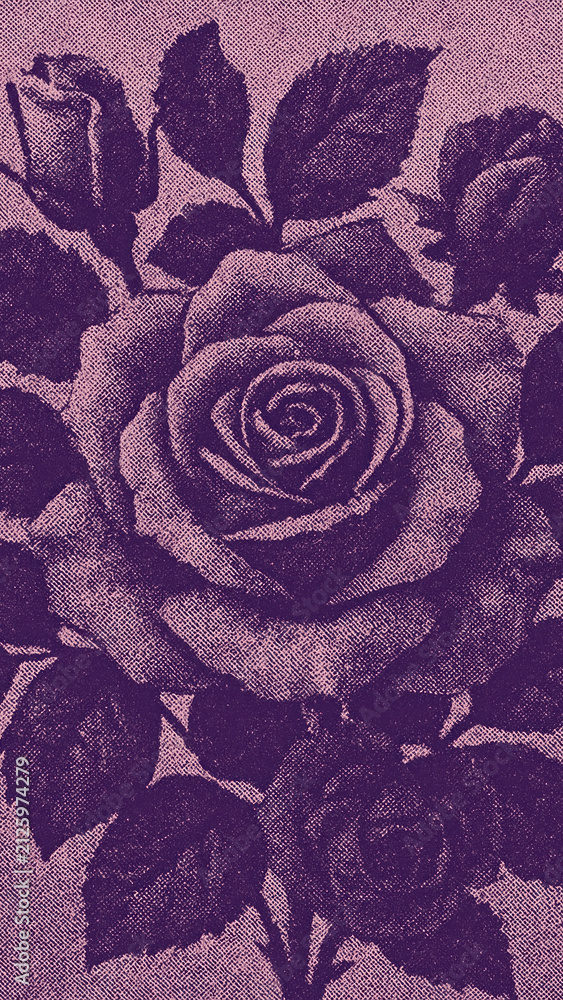 Obraz premium Vintage rose in purple mobile wallpaper