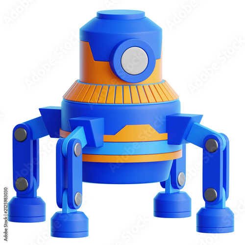 Konstfotografi Futuristic Quadruped Space Robot 3D Illustration