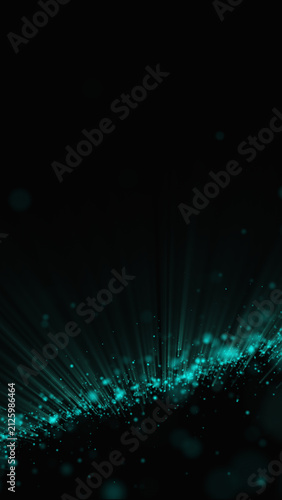 Vertical format: A vertical format features a slow-motion particle wave with depth of field, offering space for text titles. Designed for mobile screens, this visually stunning element is perfect for 