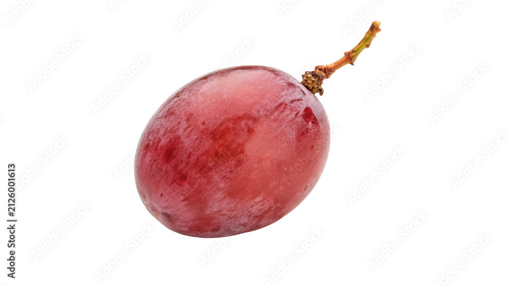 Obraz premium Single fresh sweet ripe red grape berry fruit food ingredient isolated on transparent background