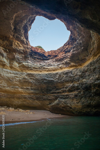 Enjoying the hanging valleys route from the sea, Algarve, Portugal