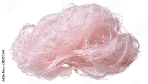 Canvastavla Delicate pink cotton candy spun sugar, isolated on transparent background