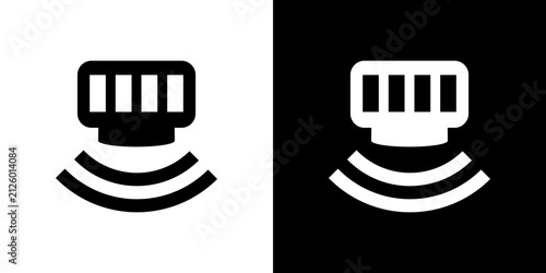 Obraz na płótnie modern simple fire alarm logo vector