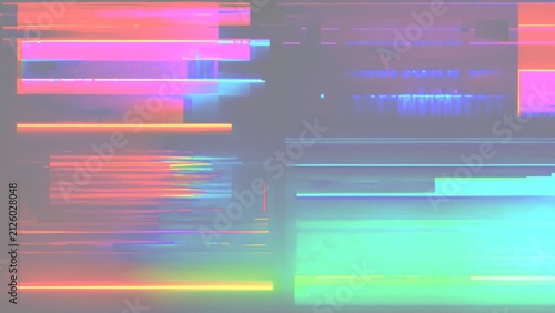 Glitch Abstract Background with Motion Blur and Color Interference
