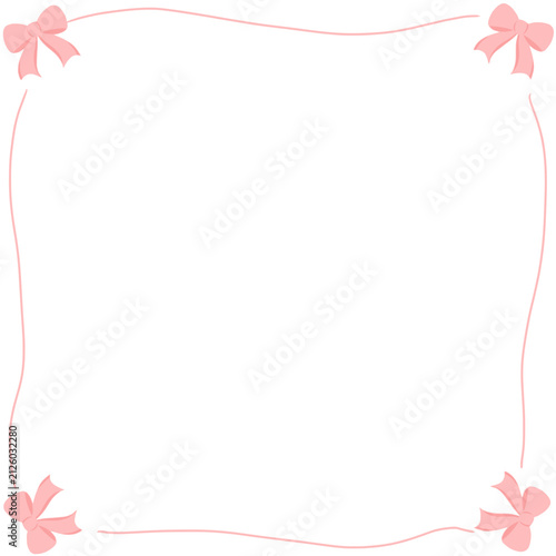 Pink ribbon frame 